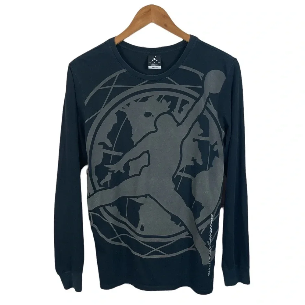 LS89 Mens Air Jordan Jumpman Basketball Brand Dri Fit Long Sleeve T Shirt S